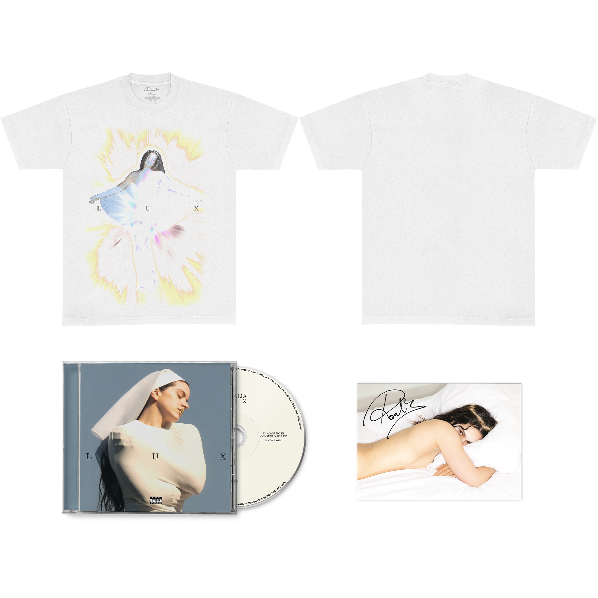 LUX Photo T-Shirt & CD with Limited Edition Signed Postcard