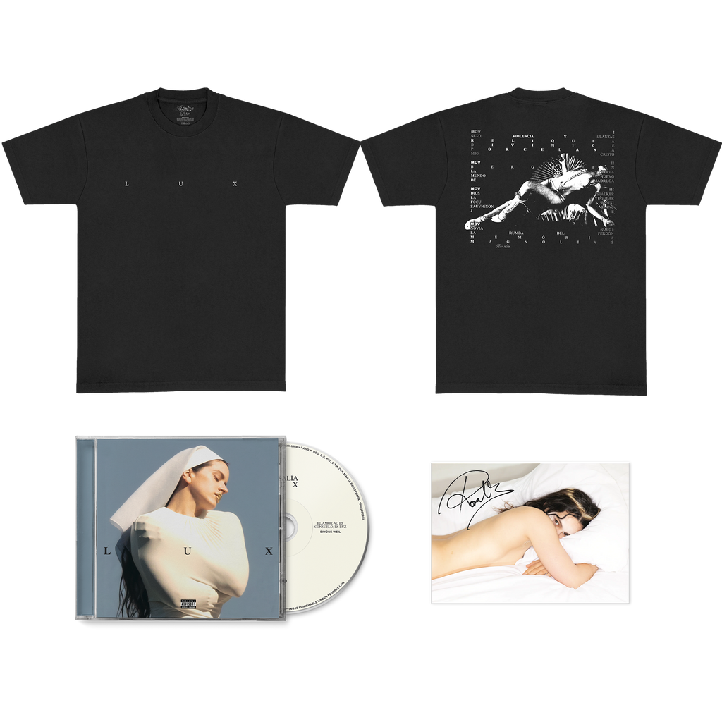 LUX Tracklist T-Shirt & CD with Limited Edition Signed Postcard